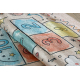 BAMBINO 61470 washing carpet hopscotch, numbers, flowers for children anti-slip - pink / blue