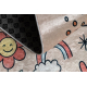Dywan do prania BAMBINO 61470 Klasy, cyfry, kwiatki dla dzieci, antypoślizgowy - różowy / niebieski