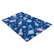 BAMBINO 61580 washing carpet Space, rocket for children anti-slip - navy blue / orange
