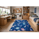 BAMBINO 61580 washing carpet Space, rocket for children anti-slip - navy blue / orange