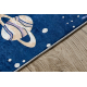 BAMBINO 61580 washing carpet Space, rocket for children anti-slip - navy blue / orange