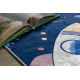 BAMBINO 61580 washing carpet Space, rocket for children anti-slip - navy blue / orange