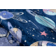 BAMBINO 61580 washing carpet Space, rocket for children anti-slip - navy blue / orange