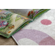BAMBINO 61480 tvättmatta Regnbåge, prickar för barn halkskydd - kräm / rosa