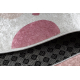 BAMBINO 61480 washing carpet Rainbow, dots for children anti-slip - cream / pink