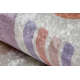 BAMBINO 61480 plovimo kilimas Vaivorykštė, taškai vienaragis vaikams neslystantis - kremas / rožinis