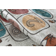 BAMBINO 61440 mycí kobereček poskok, čísla, balónky pro děti protiskluz - krémová / zelená
