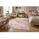 BAMBINO 61510 vasketeppe Skyer, stjerner for barn anti-skli - krem / rosa