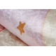 BAMBINO 61510 vasketeppe Skyer, stjerner for barn anti-skli - krem / rosa