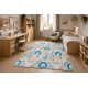 Tapis lavable BAMBINO 61460 Géométrique pour les enfants antidérapant - beige / bleu