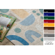 Tapis lavable BAMBINO 61460 Géométrique pour les enfants antidérapant - beige / bleu