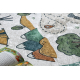 Tapis lavable BAMBINO 61420 Voyages, alphabet, nombres, pour les enfants antidérapant - crème / vert