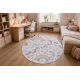 BAMBINO 61400 sirkel vasketeppe Unicorn, regnbue for barn anti-skli - krem / rosa