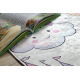 BAMBINO 61400 sirkel vasketeppe Unicorn, regnbue for barn anti-skli - krem / rosa