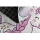 BAMBINO 61400 sirkel vasketeppe Unicorn, regnbue for barn anti-skli - krem / rosa