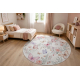BAMBINO 61450 sirkel vasketeppe Sommerfugler for barn anti-skli - krem / rosa
