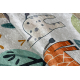 Tapis lavable BAMBINO 61570 cercle Animaux, Afrique pour les enfants antidérapant - crème / vert