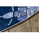 BAMBINO 61580 ratas pestav vaip Kosmos, rakett lastele libisemisvastane - tumesinine / oranž