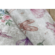 Tapis lavable BAMBINO 61600 cercle Ballerine pour les enfants antidérapant - crème / rose