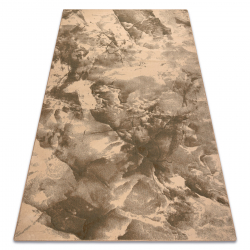 Wollteppich OMEGA Sirocco Abstraktion grün / beige