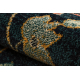 Tapijt OMEGA LATICA cirkel bloemen donkerblauw