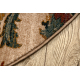 Wollteppich OMEGA LATICA Kreis Blumen Creme