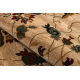Wollteppich OMEGA LATICA Kreis Blumen Creme