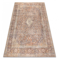 Tapis SAMPLE KONYA T1034 Cadre, ornement beige / rouge