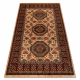 Alfombra de lana KASHQAI 4317 100 oriental, marco color salmón / burdeos