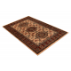 Alfombra de lana KASHQAI 4317 100 oriental, marco color salmón / burdeos