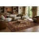 Tapis en laine KASHQAI 4317 100 oriental, ornement, couleur saumon / bordeaux