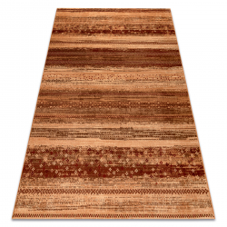 Tapete de lã KASHQAI 4340 100 étnico, boho cor salmão / castanhas