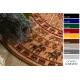 Tapis en laine KASHQAI 4301 100 cercle oriental, ethnique, couleur saumon / bordeaux