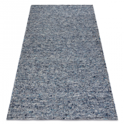 Tappeto NEPAL Aqua II blu Melange - lana, double face, naturale