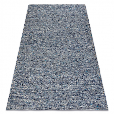 Alfombra azul NEPAL Aqua II Melange - lana, de doble cara, natural