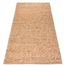 Covor NEPAL Latte Copper multi bej Melange - din lana, fata-verso, naturala