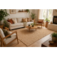 Alfombra beige NEPAL Latte Copper multi Melange - lana, de doble cara, natural