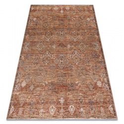 LARIS 754 Matta naranja / ljusbrun – Ornament, klassisk, vintage, fransar