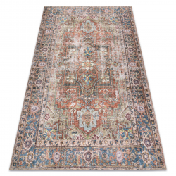 Dywan SAMPLE ROXANNE T0672 Ramka, ornament pomarańczowy / niebieski