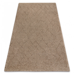 DUNE WOOL 497 06 TM620 tapete de lã castanhas OSTA – Treliça, espesso, macio