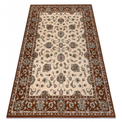 Tapete de lã ATLAS 493.94.TB122 OSTA Ornamento, moldura clássico creme / castanho