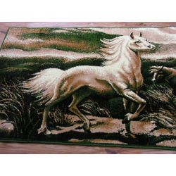 Teppich WANDTEPPICH - PFERDE olive