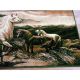 Teppich WANDTEPPICH - PFERDE olive