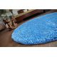 Kulatý koberec SHAGGY 5 cm modrý