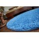 Teppe rund SHAGGY 5cm blå