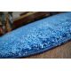 Carpet round SHAGGY 5cm blue