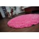 Carpet round SHAGGY 5cm pink