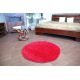 Carpet round SHAGGY 5cm burgundy