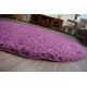 Kulatý koberec SHAGGY 5 cm fialový