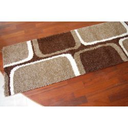 Alfombra de pasillo JAZZY TETRIS marrón oscuro